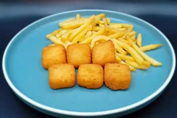 Smažené mini sýry s hranolky
