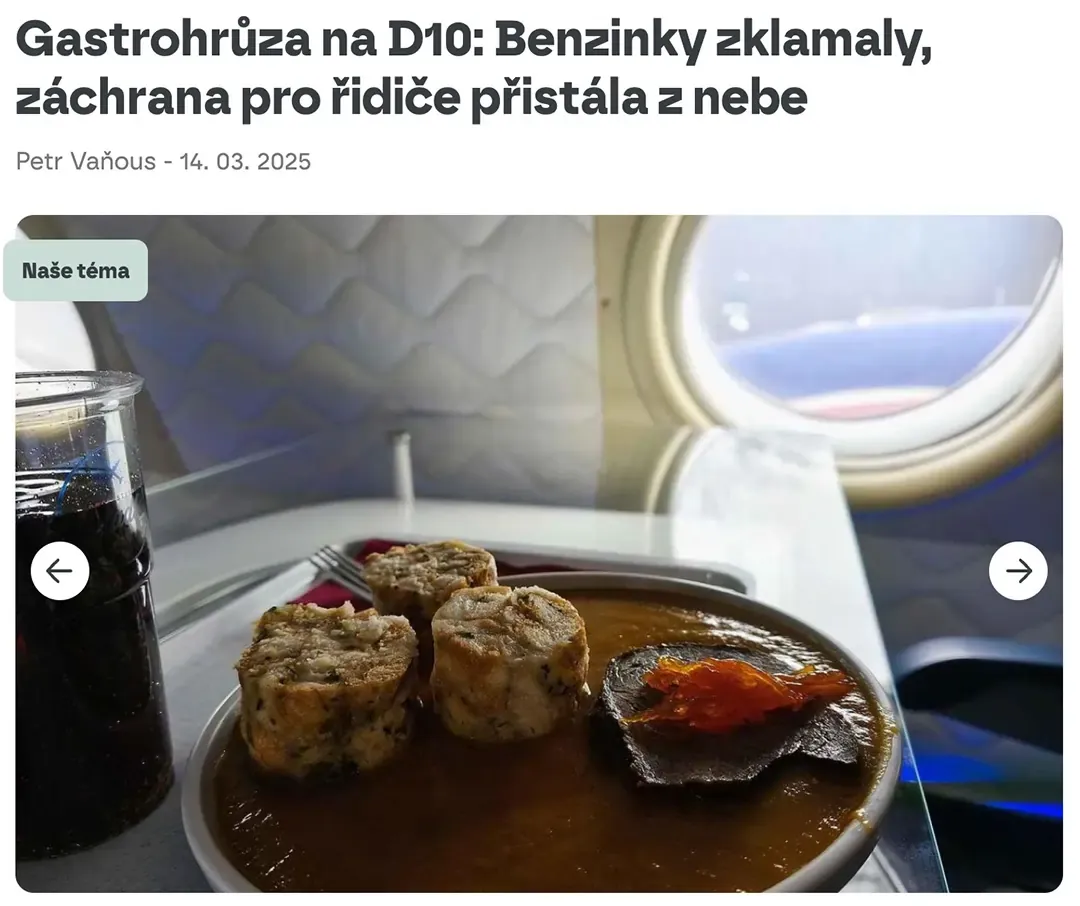 Gastrohrůza na D10